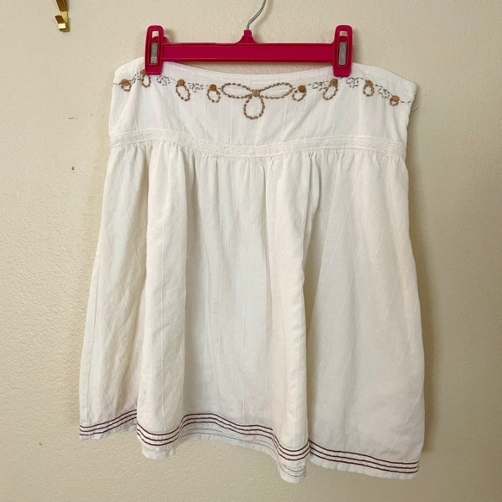 Roxy Bohemian Beaded Drop Waist Skirt boho chic, early 2000s- Cotton‎